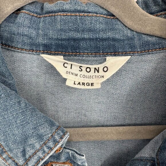 Ci Sono Stretch Denim Jacket Men's Size Large Blue Medium Wash‎ - Picture 9 of 11